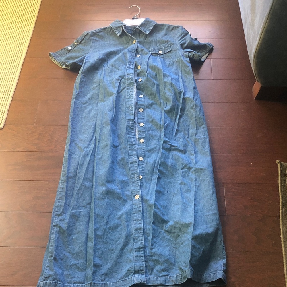 Karen Scott Blue Denim Dress